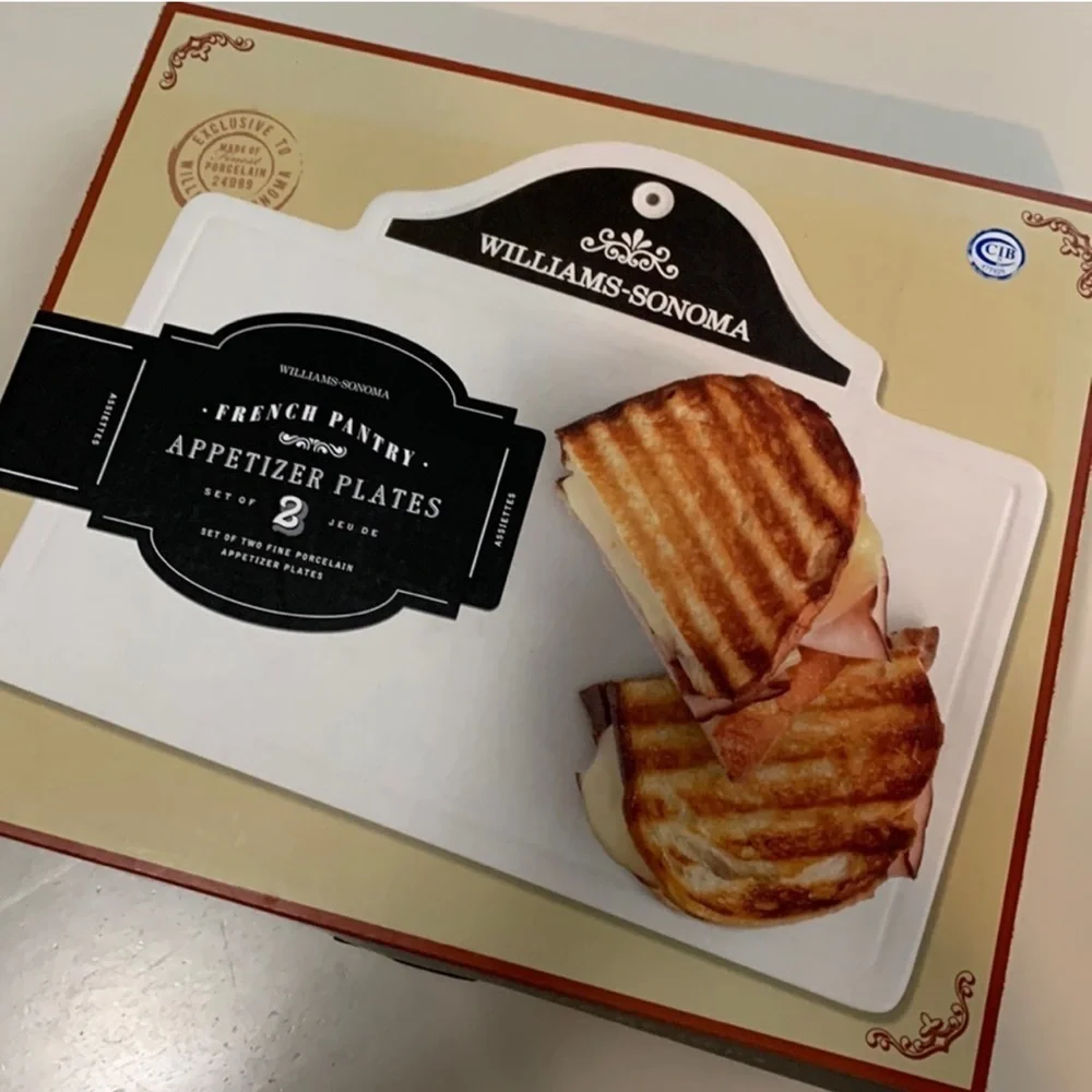 Williams Sonoma French Pantry Appetizer Plates- Set Of 2